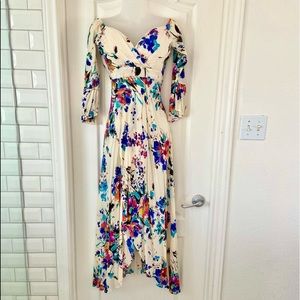 Angel Biba Ivory Floral Maxi Dress